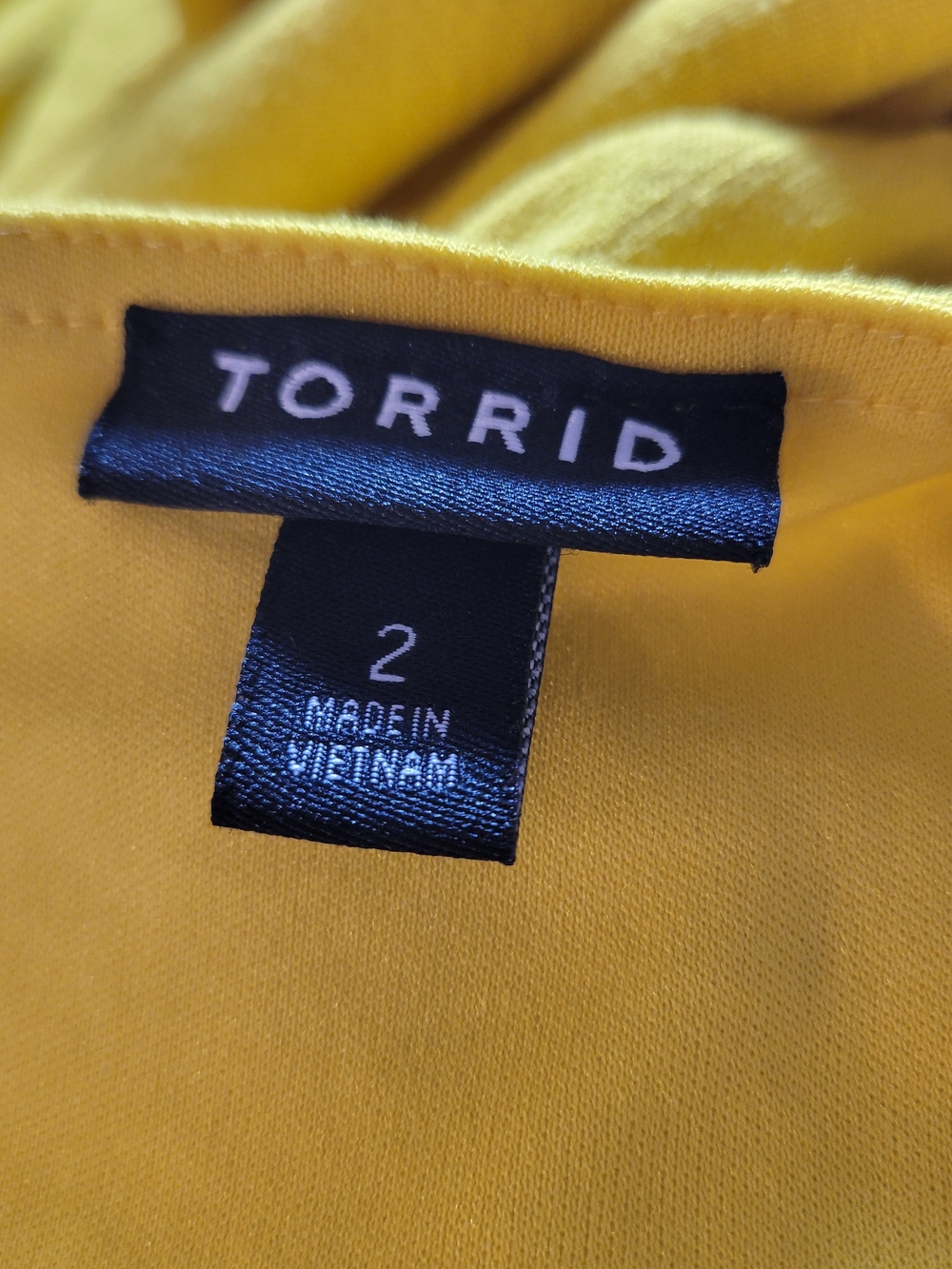 Torrid Bright Yellow Wrap High-Low Dress with Ruffle Hem - Picture 6 of 7